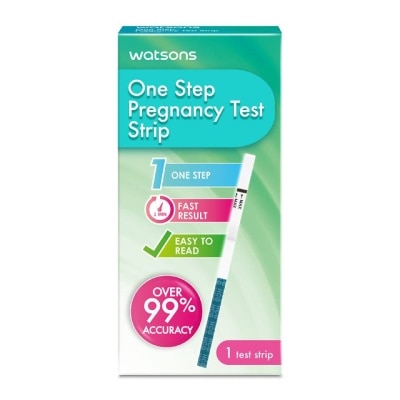 WATSONS วัตสัน วันสเต็ป ชุดทดสอบการตั้งครรภ์ แบบจุ่ม2 1ชิ้น.