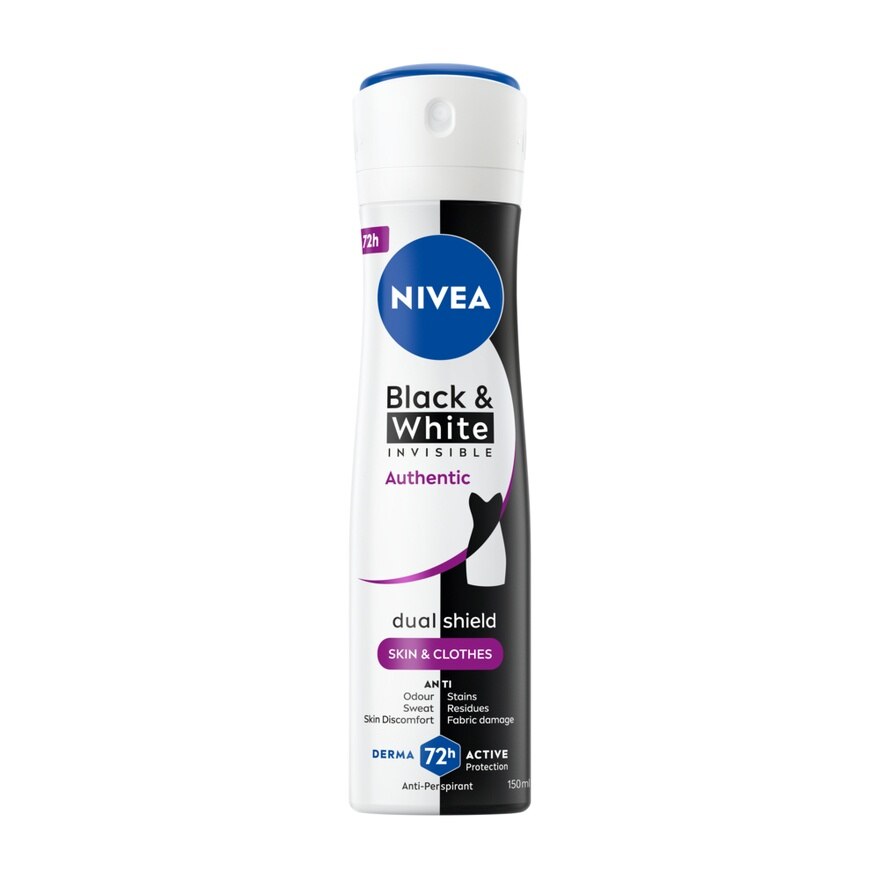 Nivea Spray Black White Invisible Authentic 150 Ml. | Watsons.co.th
