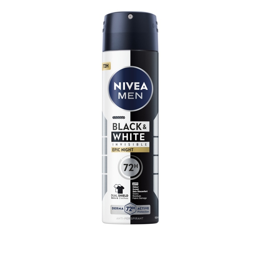 Nivea Men Spray Black White Invisible Epic Night 150 Ml.