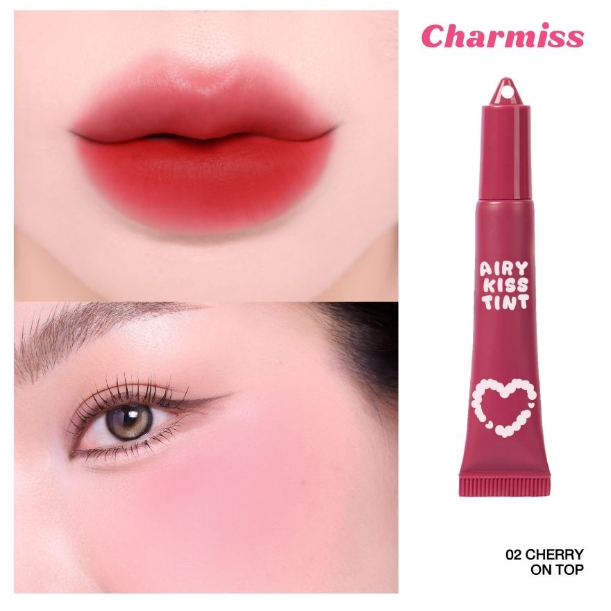 Charmiss Airy Kiss Tint Matte Lip  Cheek 6g. 02 Cherry On Top