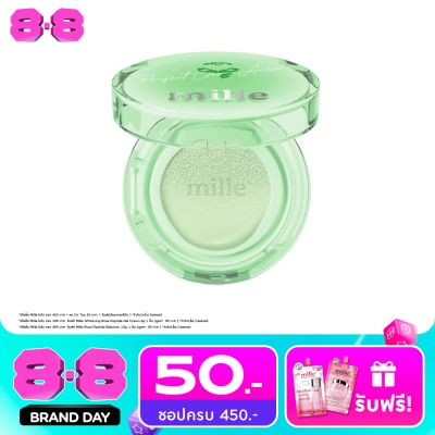 Mille - มิลเล่ เพอร์เฟ็กต์ เคลียร์ แอคเน่ คุชชั่น กรีน เบส SPF50+ PA++++ 14ก. image