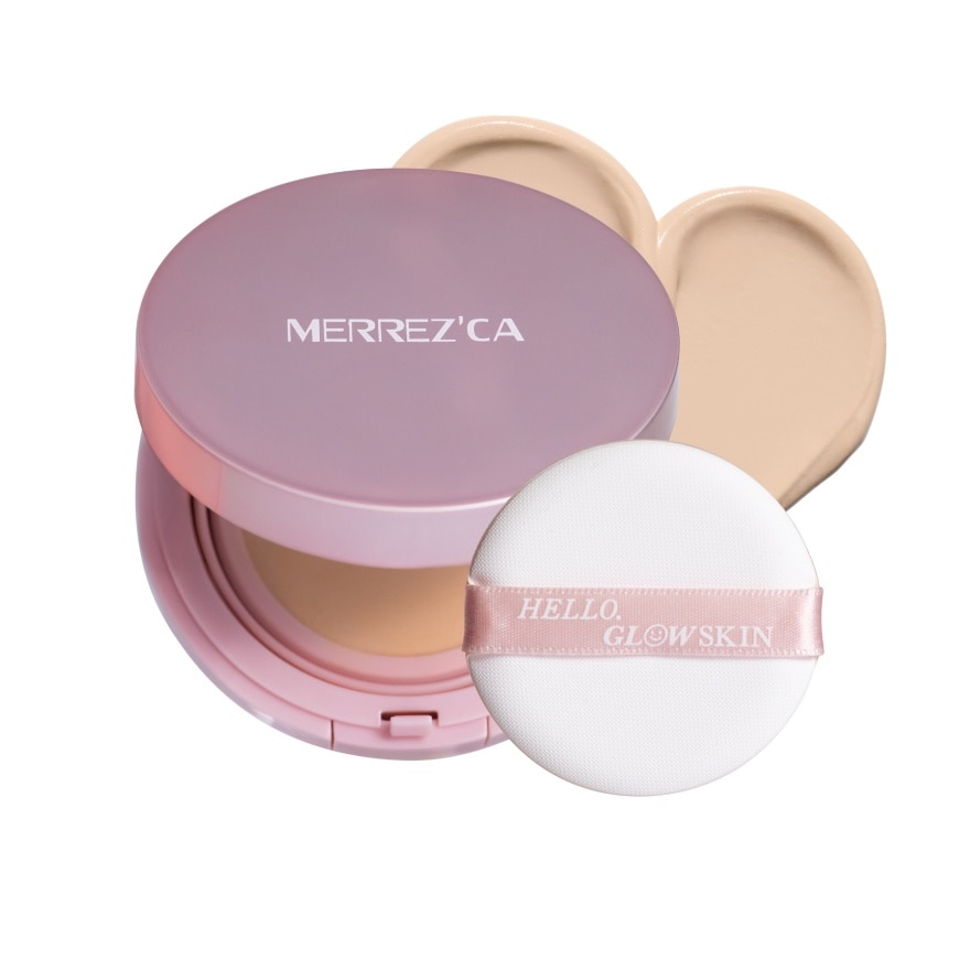 Merrez'Ca Merrezca Aura Glow Skin Cushion 15g. Light Beige