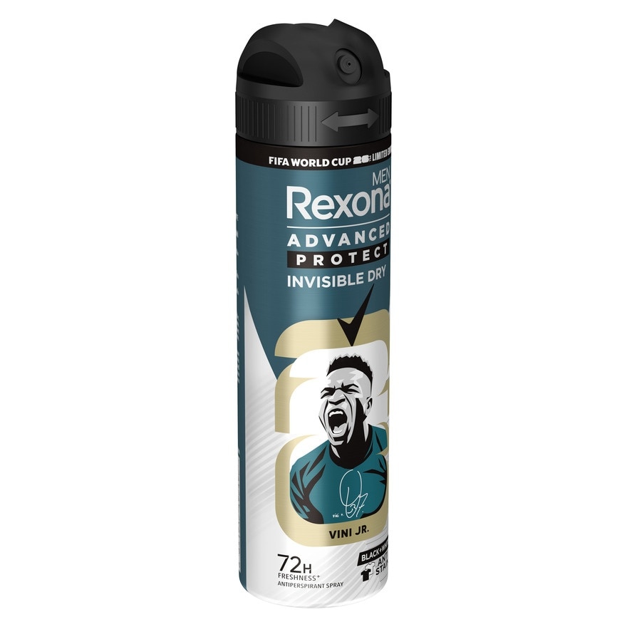 Rexona Men Spray Advanced Protect Invisible Dry Black+White Antiperspirant 135 Ml.