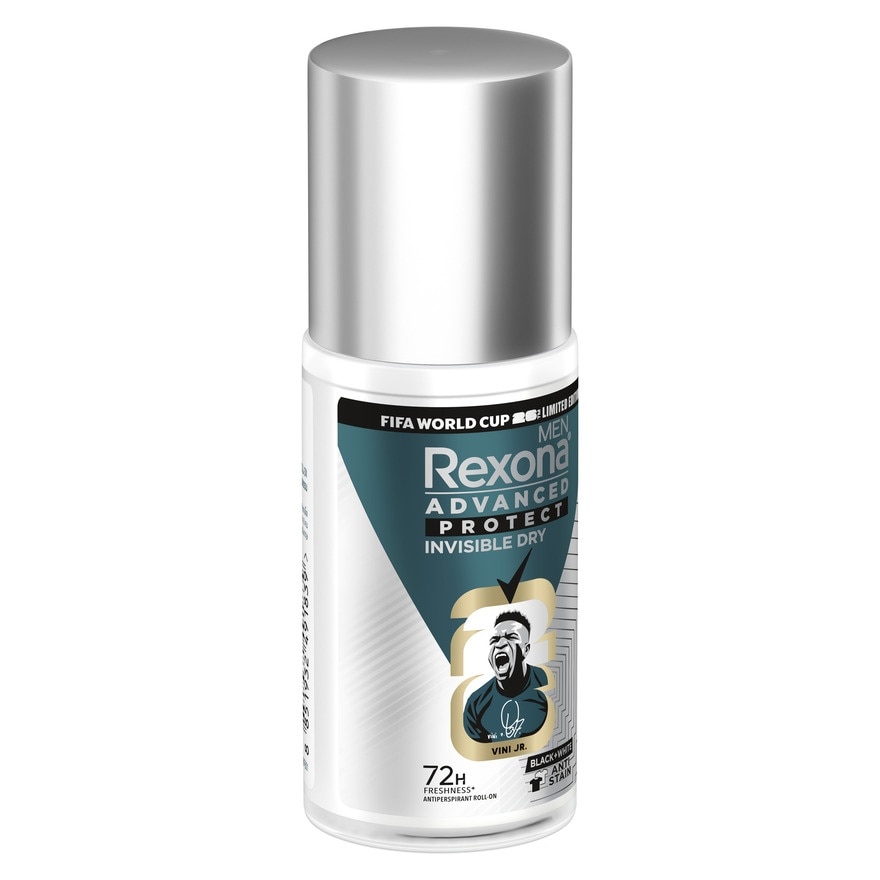Rexona Men Roll-On Advanced Protect Invisible Dry Black+White Antiperspirant 45 Ml.