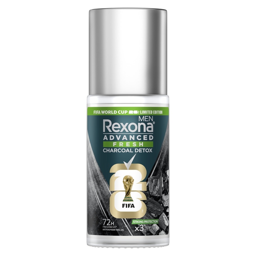 Rexona Rexona Men Roll-On Advanced Fresh Charcoal Detox Antiperspirant 45 Ml.