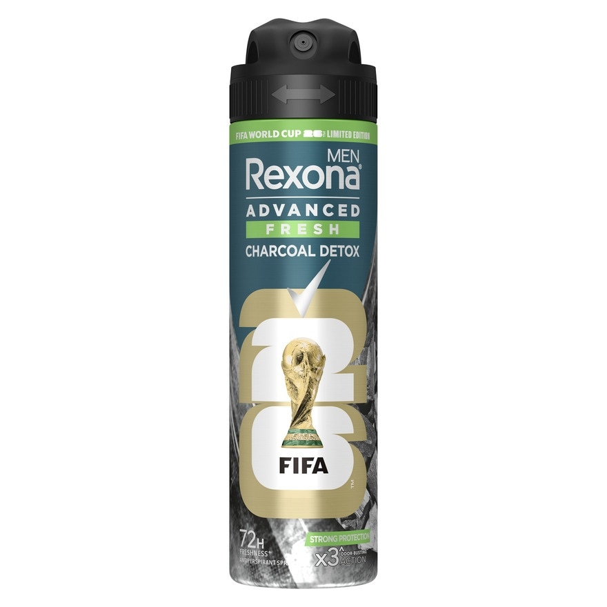 Rexona Men Spray Advanced Fresh Charcoal Detox Antiperspirant 135 Ml.