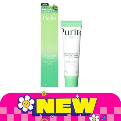 Purito - พูริโต โซล วันเดอร์ รีลีฟ เซนเทลล่า ครีม อันเซ็นต์ 50 มล. ครีมใบบัวบกสูตรอ่อนโยน