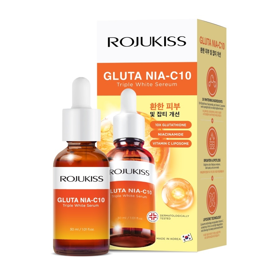 โรจูคิส กลูต้า ไนอะ-ซี10 ทริปเปิ้ล ไวท์ เซรั่ม 30 มล.