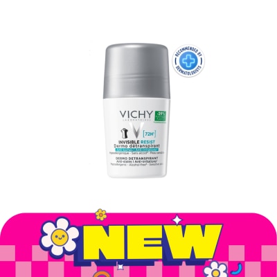 Vichy - วิชี่ อินวิซิเบิล รีซิส เดอร์โม ดีแทรนส์ไพแรนท์ โรลออน 50 มล. (เหมาะกับคนออกกำลังกาย)