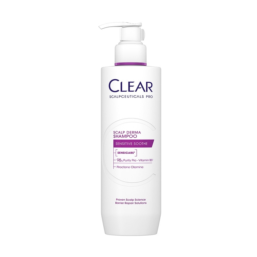 Clear เคลียร์ สกาล์ปซูติคอลส์ โปร สกาล์ป เดอร์มา แชมพู เซนซิทีฟ ซูธ 300 กรัม