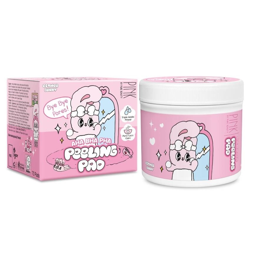 พิ้งค์บายเพียวบิวตี้ บายบายพอร์ส เอเอชเอ บีเอชเอ พีเอชเอ พีลลิ่ง แพด 70ชิ้น.