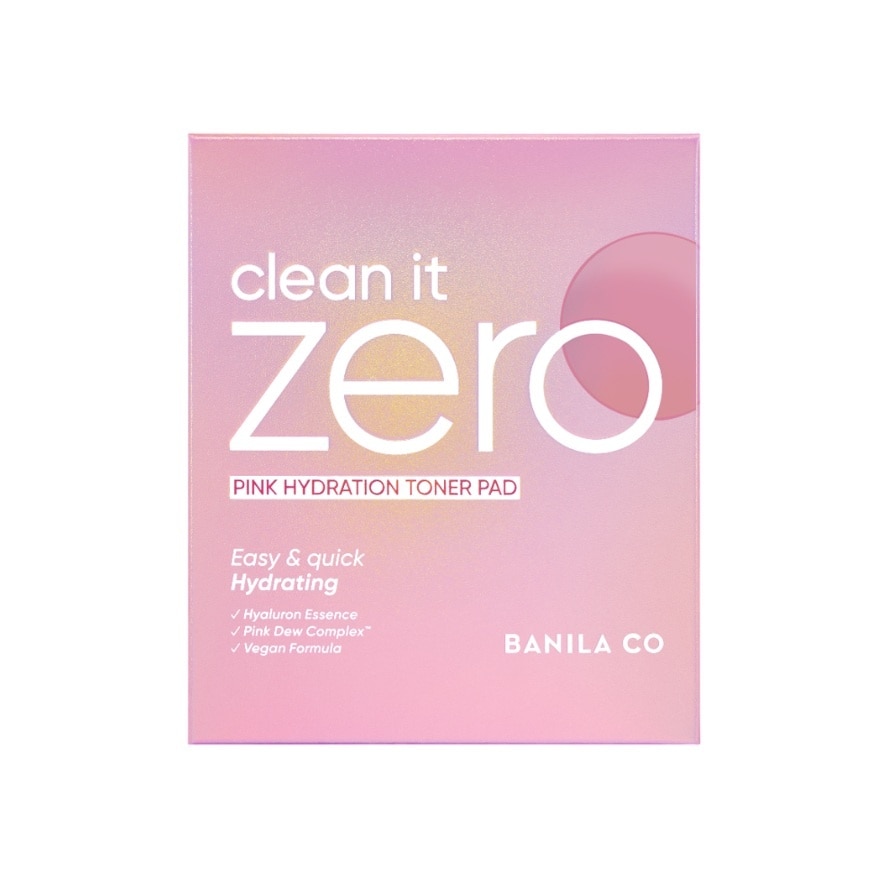 บานิลา โค โทนเนอร์ แพด คลีน อิท ซีโร่ พิงค์ ไฮเดรชั่น 70 แผ่น