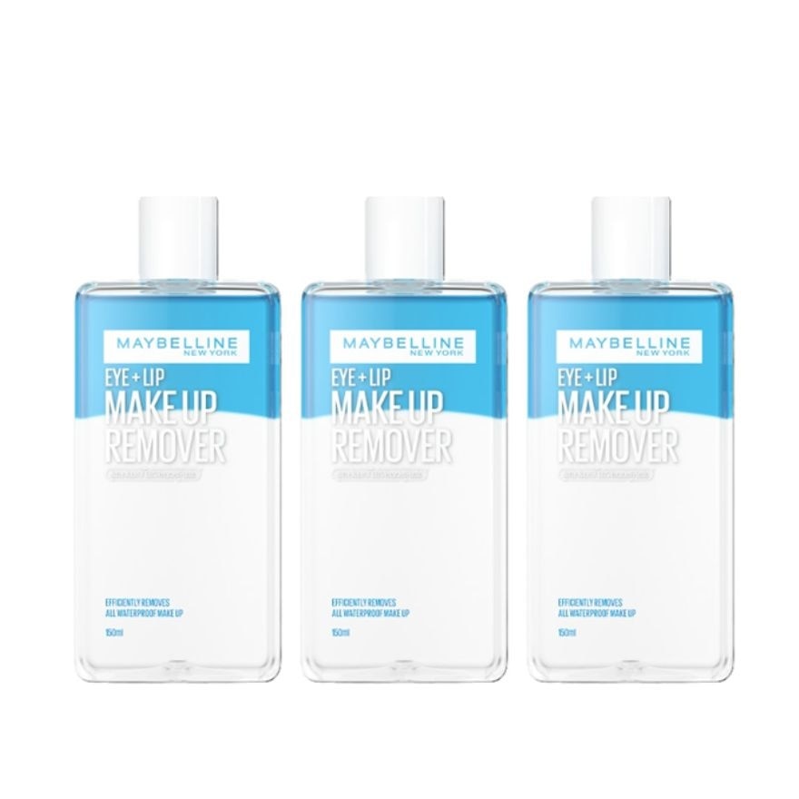 Maybelline Make Up Remover EyeLip 150ml. X 3pcs.