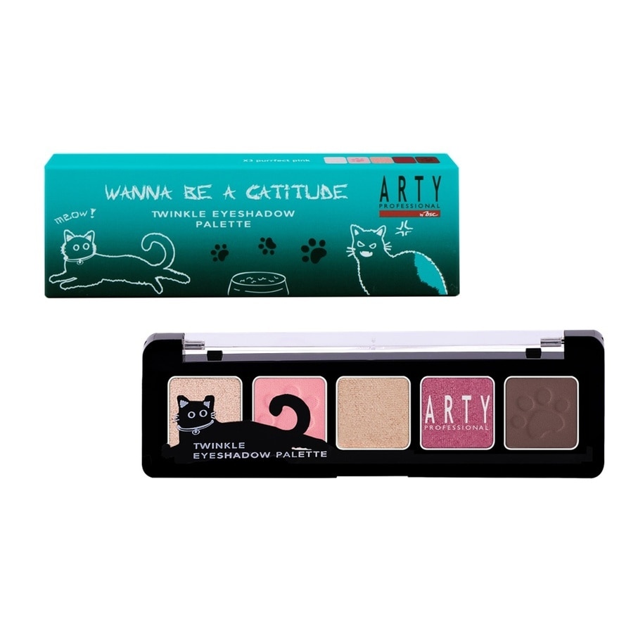 Arty อาร์ทตี้ โปรเฟสชั่นแนล ทวิงเกิ้ล อายแชโดว์ พาเลท 3.5ก. X3 เพอร์เฟค พิ้งค์