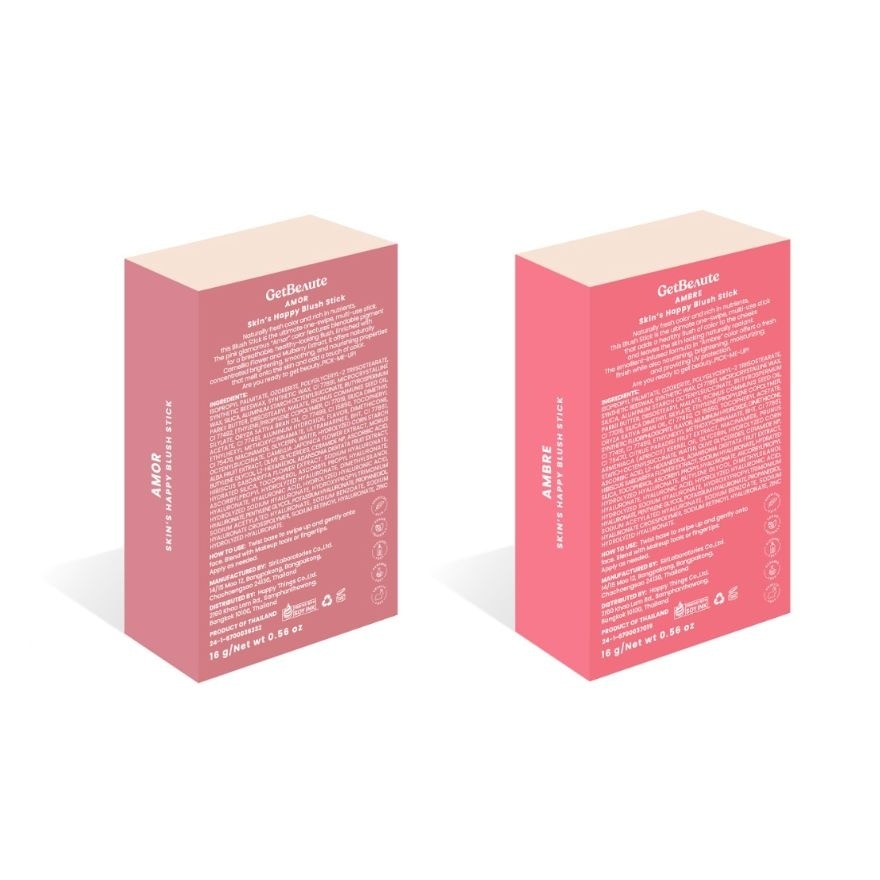 GetBeaute Value Pack Skin's Happy Blush Stick 16g. Amor + Ambre