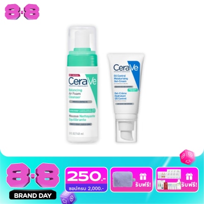 Cerave - เซราวี บาลานซิ่ง แอร์ โฟม คลีนเซอร์ 148 มล. ออยล์ คอนโทรล มอยซ์ 52 มล. image