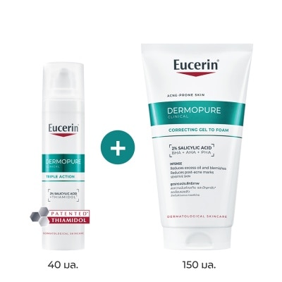 Eucerin Eucerin Dermopure Triple Action 40ml + Gel to Foam 150ml