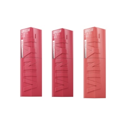 MAYBELLINE เมย์เบลลีน แพ็คสาม ซุปเปอร์ สเตย์ ไวนิล อิงค์ 4.2มล. 145+160+100