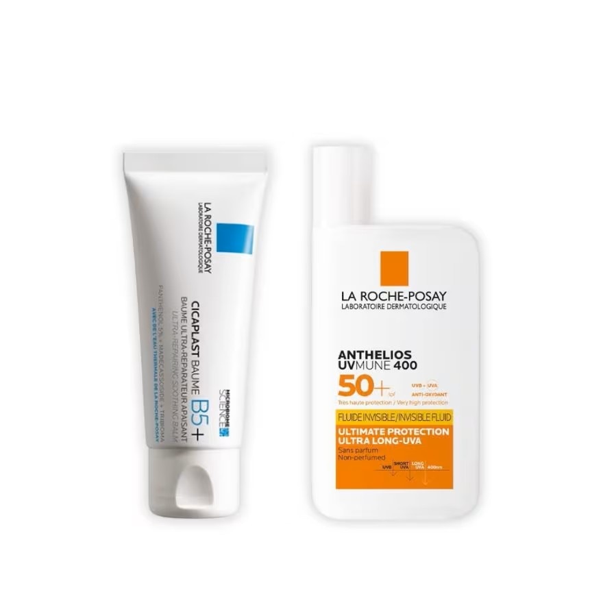 La Roche Posay Cicaplast Baume B5+ 40 ml.  Anthelios Invisible Fluid 50 ml.