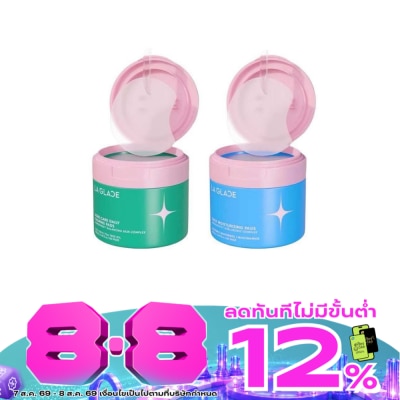 LA GLACE - ลา กลาส แพ็คคู่ เดลี่ มอยเจอร์ไรเซอร์ + แอคเน่ แคร์ แพด 80ชิ้นX2 image
