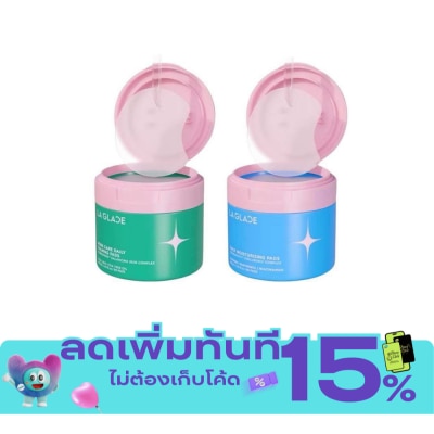 LA GLACE ลา กลาส แพ็คคู่ เดลี่ มอยเจอร์ไรเซอร์ + แอคเน่ แคร์ แพด 80ชิ้นX2 image