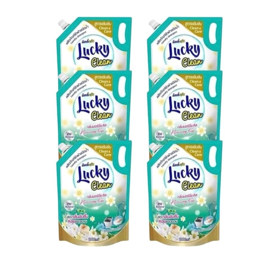 Lucky Value Pack Detergent Morning Kiss 800ml. X 6pcs.