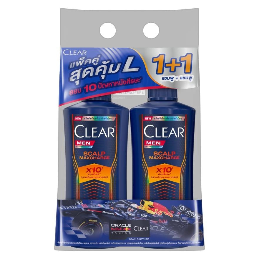 Clear เคลียร์ เมน แชมพู แอนตี้แดนดรัฟ สกาล์ป แม็กซ์ชาร์จ 350 มล.แพคคู่