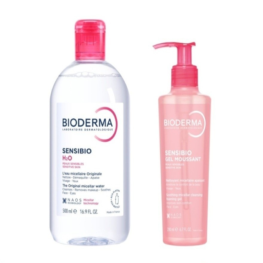Bioderma Sensibio Set (Cleansing Water 500ml+Gel Moussant 200ml)