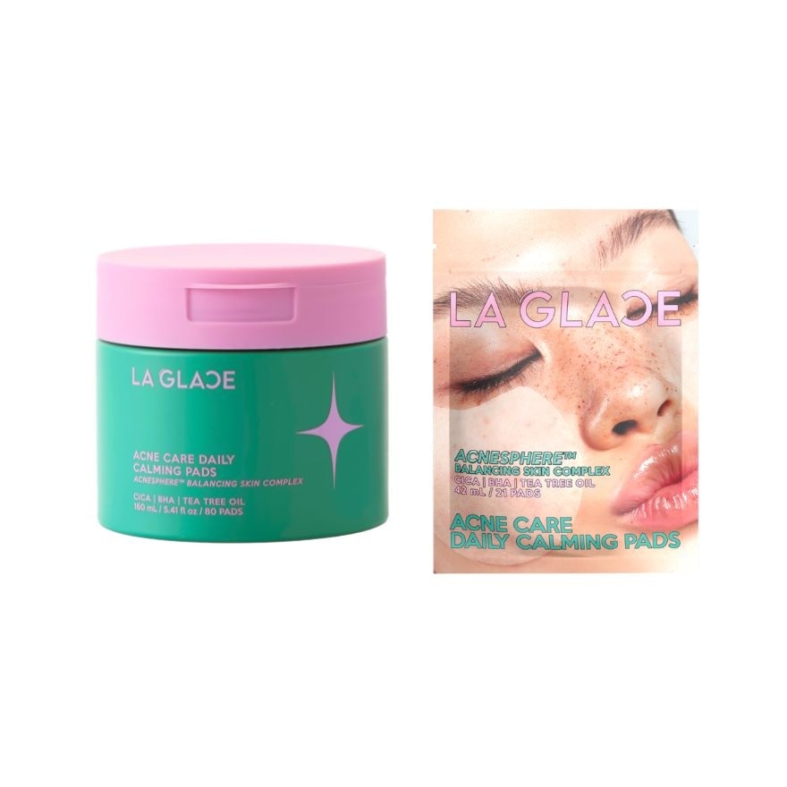 LA GLACE Value Pack Acne Care Daily Calming Pads 80pcs. + Travel Size 21pcs.
