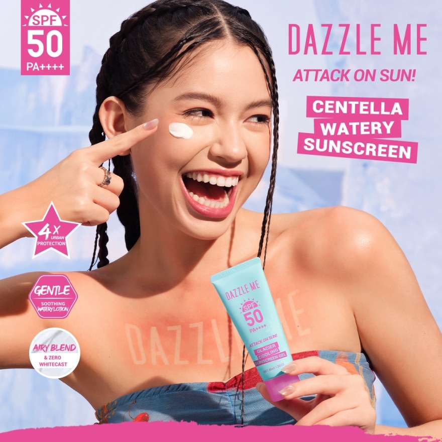 แดซเซิล มี แอทแทค ออน ซัน เซนเทลล่า วอเตอร์รี่ ซันสกรีน SPF50 PA++++