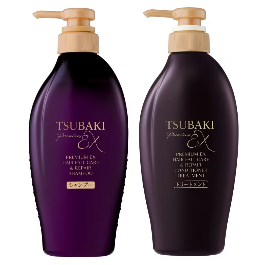 Tsubaki ซึบากิ พรีเมียม อีเอ็กซ์ แชมพู+คอนดิชันเนอร์ แฮร์ ฟอล แคร์ แอนด์ รีแพร์ 450 มล.แพคคู่