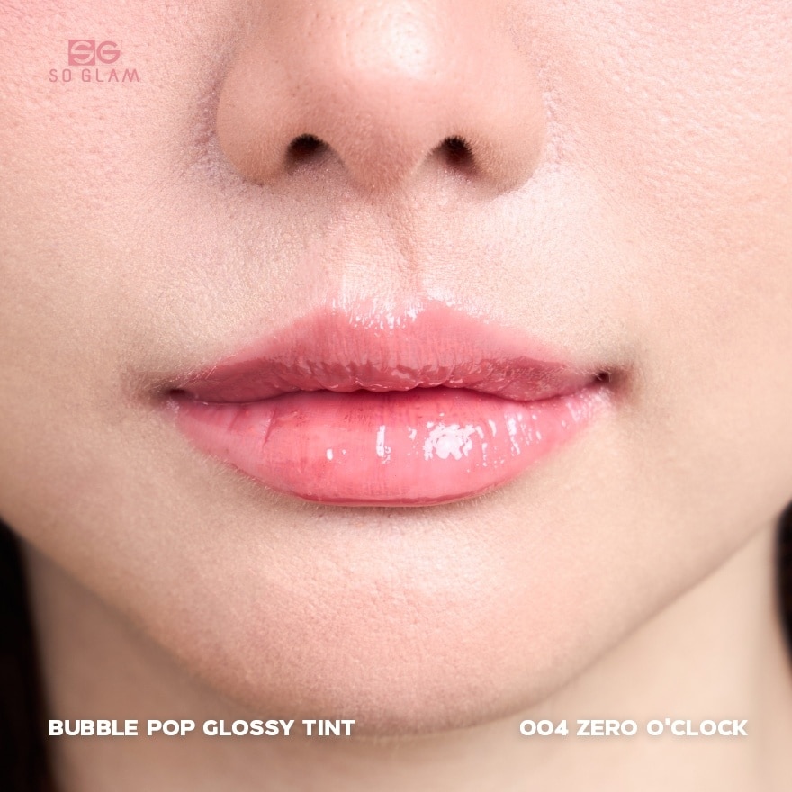 โซ แกลม บับเบิ้ล ป๊อป กลอlซี่ ทินท์ ลิป 3ก. 004 ซีโร่ โอคล็อก