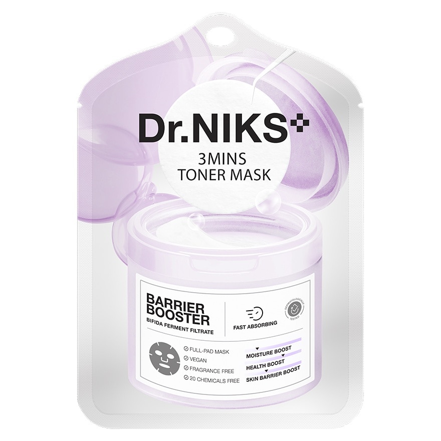 ดร.นิกส์ ทรีมินิทส์ โทนเนอร์ มาสก์ แบริเออร์ บูสเตอร์ 1 แผ่น