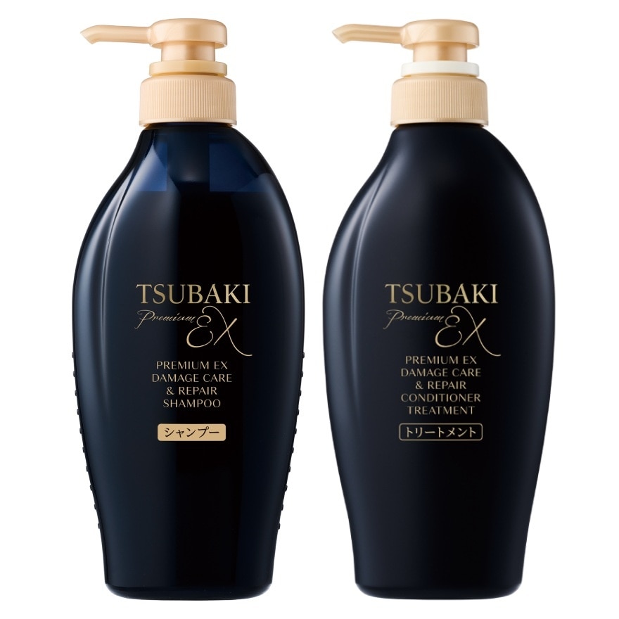 Tsubaki ซึบากิ พรีเมียม อีเอ็กซ์ แชมพู+คอนดิชันเนอร์ ดาเมจ แคร์ แอนด์ รีแพร์ 450 มล.แพคคู่