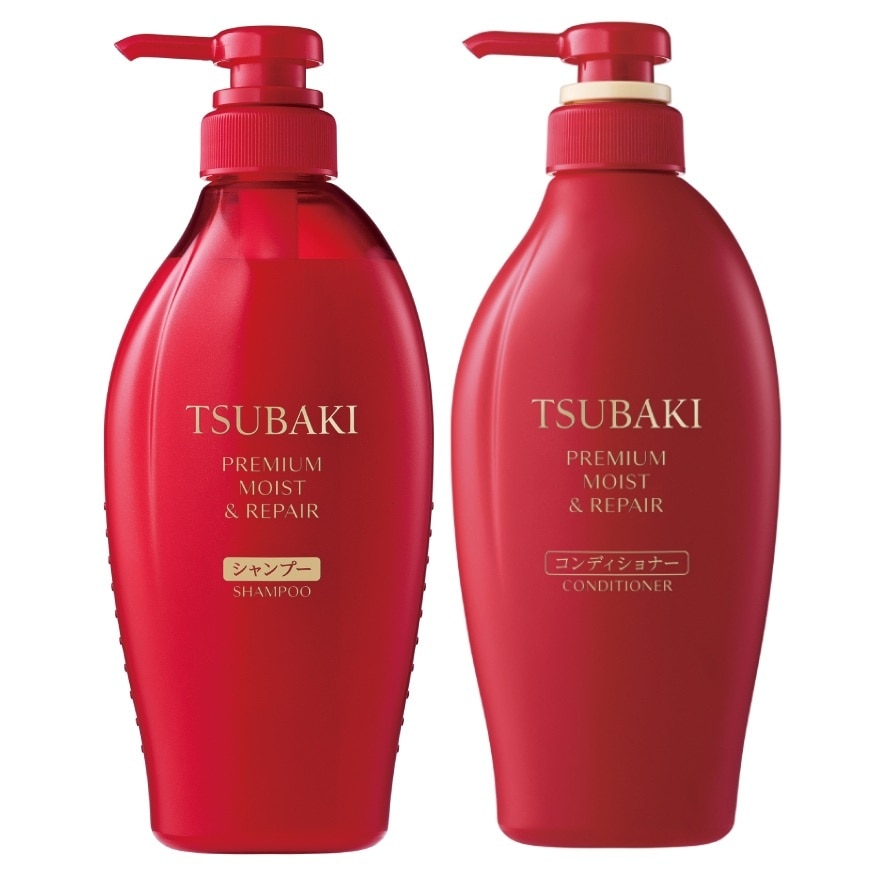 Tsubaki ซึบากิ พรีเมียม แชมพู+คอนดิชันเนอร์ มอยส์ แอนด์ รีแพร์ 450 มล. แพคคู่