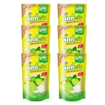 Lucky Lucky Value Pack Dishwashing Liquid Lemon 450ml. X 6pcs.