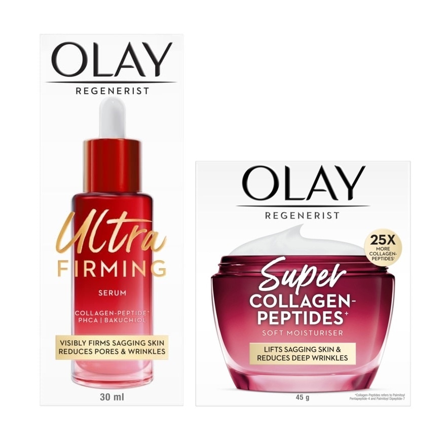 Olay Regenerist Super Collagen Peptides Soft Moisturiser45G+Serum Ultra Firming 30Ml.