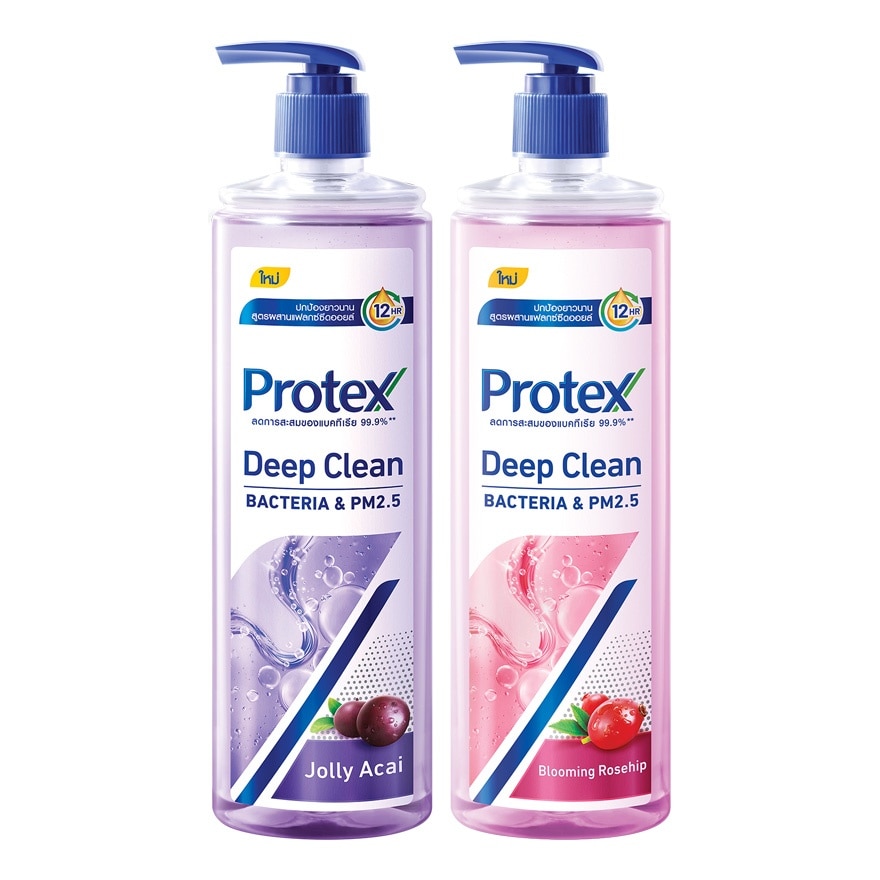 Protex Shower Gel Deep Clean Blooming Rosehip +Jolly Acai 380 Ml. Twin Pack