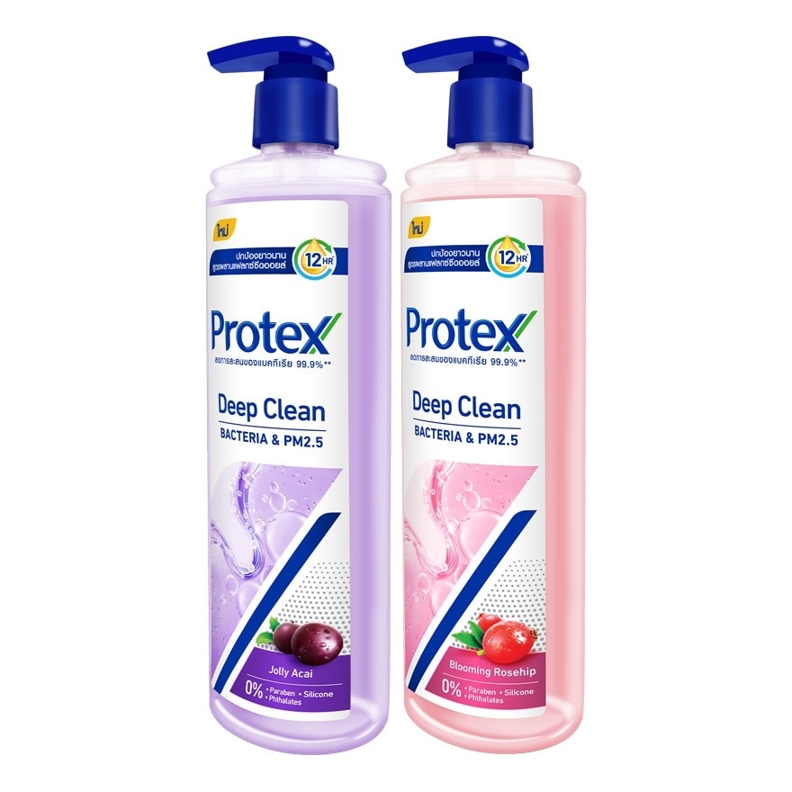 Protex Shower Gel Deep Clean Blooming Rosehip +Jolly Acai 380 Ml. Twin Pack