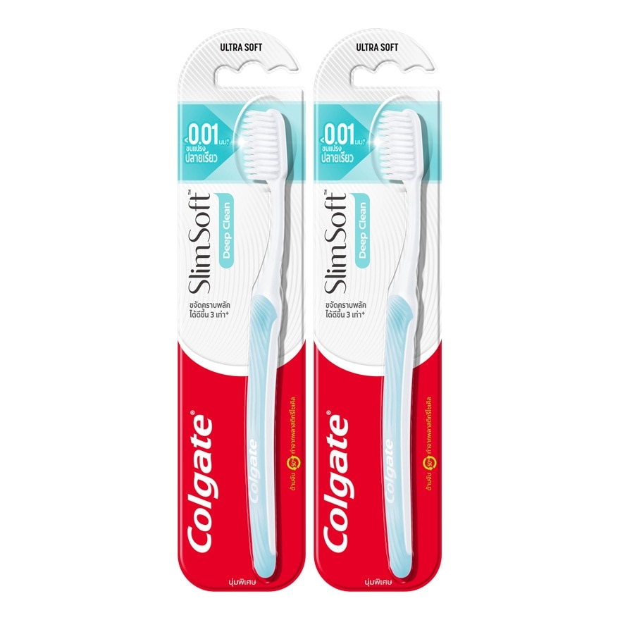 Colgate คอลเกต แปรงสีฟัน สลิม ซอฟ ดีพ คลีน 1 ชิ้น แพคคู่