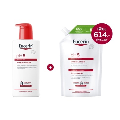 Eucerin - ยูเซอริน พีเอช5 วอช โลชั่น 400 มล. + ถุงเติม 400 มล.