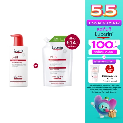 Eucerin - Eucerin pH5 Wash Lotion 400 ml. + Refill 400 ml.
