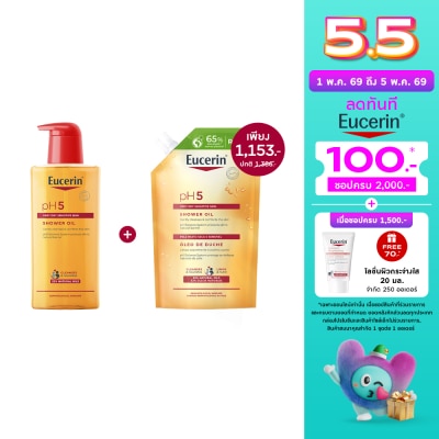 Eucerin - Eucerin pH5 Shower Oil 400 ml. + Refill 400 ml.