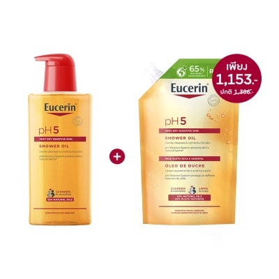 Eucerin - ยูเซอริน พีเอช5 ชาวเวอร์ ออยล์ 400 มล. + ถุงเติม 400 มล.