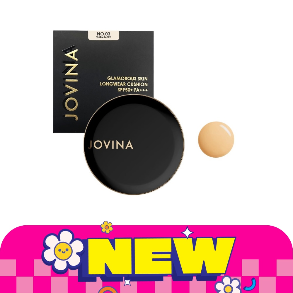 Jovina Glamorous Skin Longwear Cushion SPF50+ PA+++ 12g. 03 Warm Ivory image