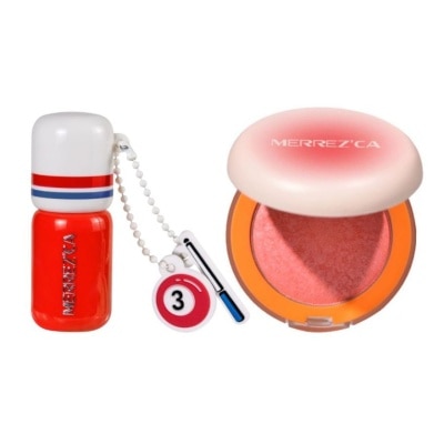Merrez'Ca - Merrezca Value Pack Turn On Blush 3g. 01Begin + Lasting Round Lip 3g. 01Record