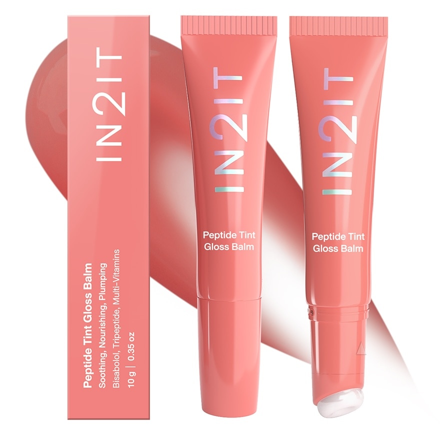 In2It Peptide Tint Gloss Balm 10g. PGB02 Peach Bonbon