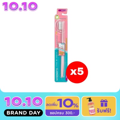 WATSONS วัตสัน แปรงสีฟัน สแตนดาร์ด คอมแพ็ค (ซอฟท์) 1ด้ามX5 image