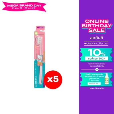 WATSONS - วัตสัน แปรงสีฟัน สแตนดาร์ด คอมแพ็ค (ซอฟท์) 1ด้ามX5