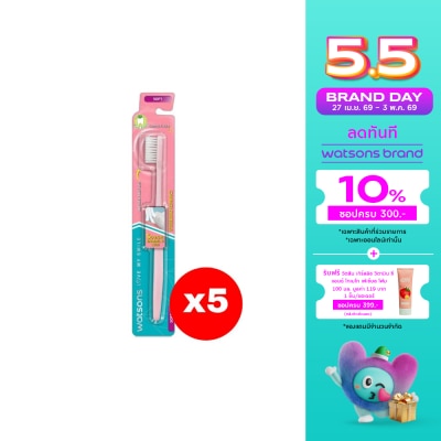 Watsons - Watsons Standard Compact Toothbrush (Soft) 1s.X5